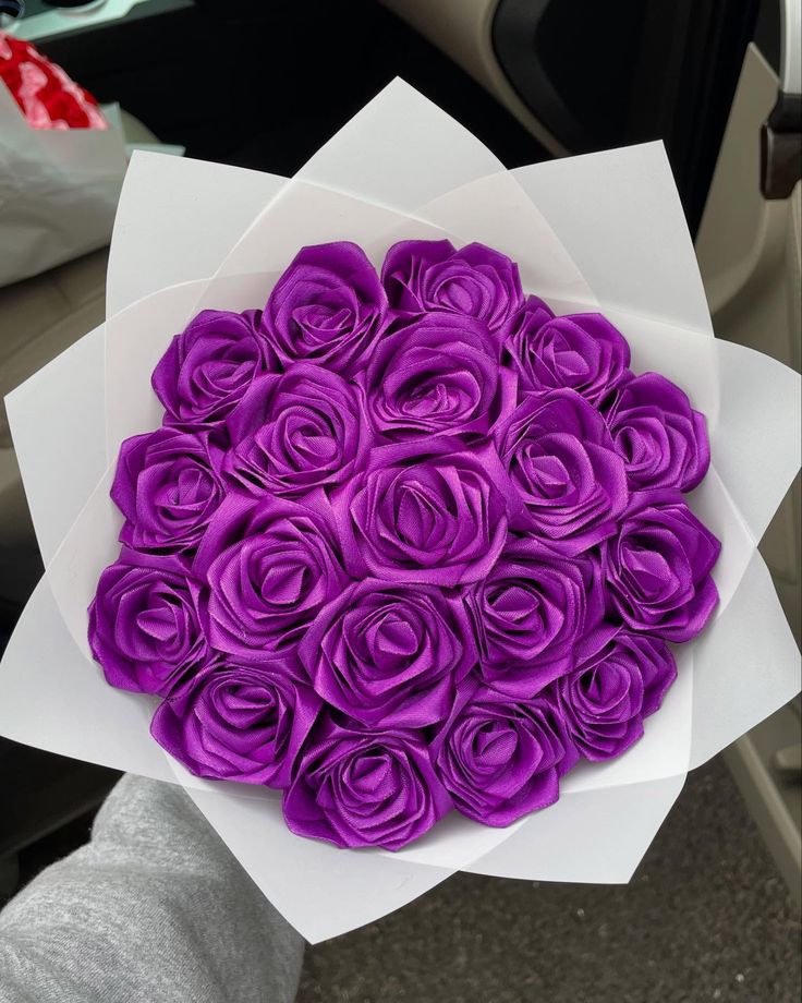 Luxury Purple Rose Bouquet ๐ | Elegant Artificial Floral Arrangement