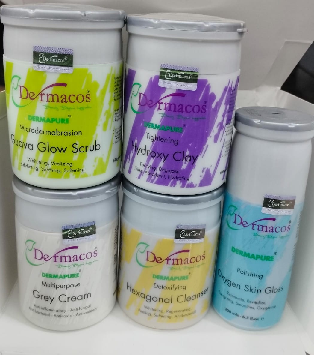 Dermacose 5 pieces facial set โ complete skincare kit for glowing skinโ
