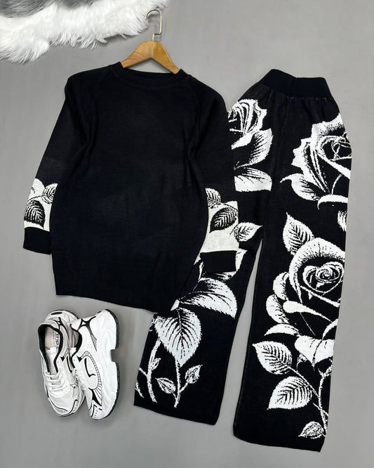 🌸 Flower Printed 2-Pcs Co-Ord Set for Winters (WWTS-19)