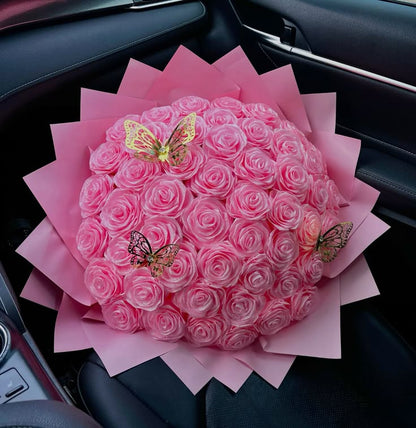 Pink Flower Bouquet – Soft, Sweet & Elegant 💖