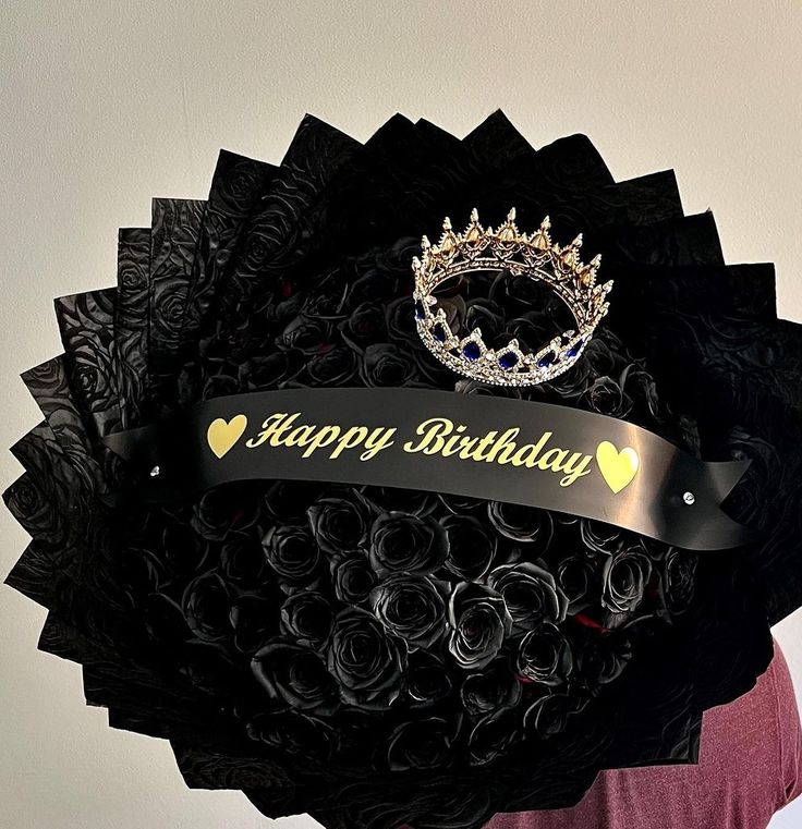 Royal Black Crown Rose Bouquet 👑 | Luxury Artificial Roses for Elite Gifting