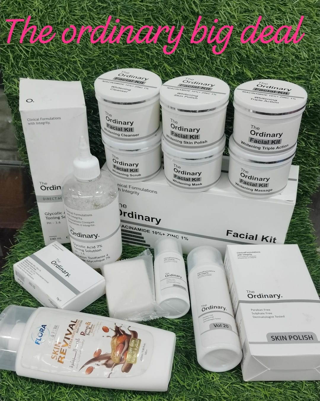 The Ordinary big deal 6 in 1 facial kit with toner, soap, skin polish and free moisturizer”