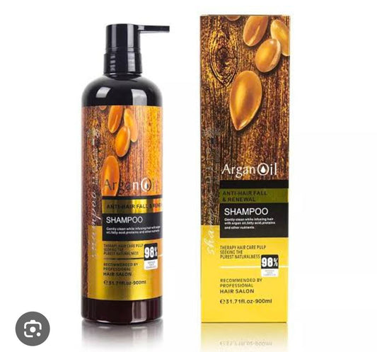 “Argan oil and anti-hair fall shampoo combo – hair repair and renewal treatment”