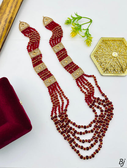 Multi-Layer Beaded Statement Necklace 💛❤️