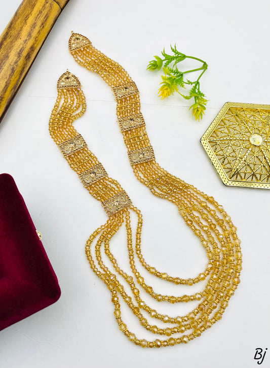 Multi-Layer Beaded Statement Necklace 💛❤️
