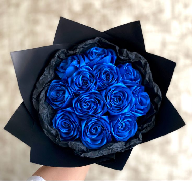 Luxury Blue Rose Bouquet 💙🌹 | Elegant Handcrafted Floral Gift for Weddings, Anniversaries & Special Occasions