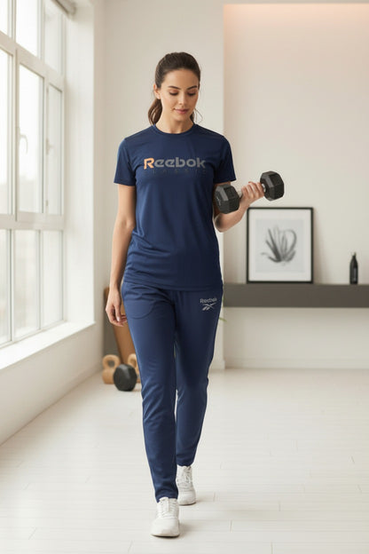 Woman Summer Tracksuit With *Embossed Reflector Printed*