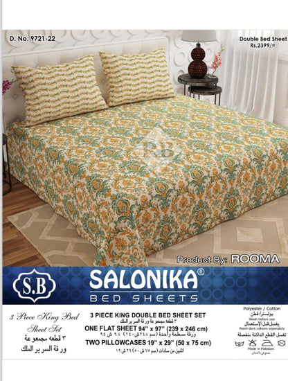 Premium 3-Piece King Size Double Bed Sheet Set