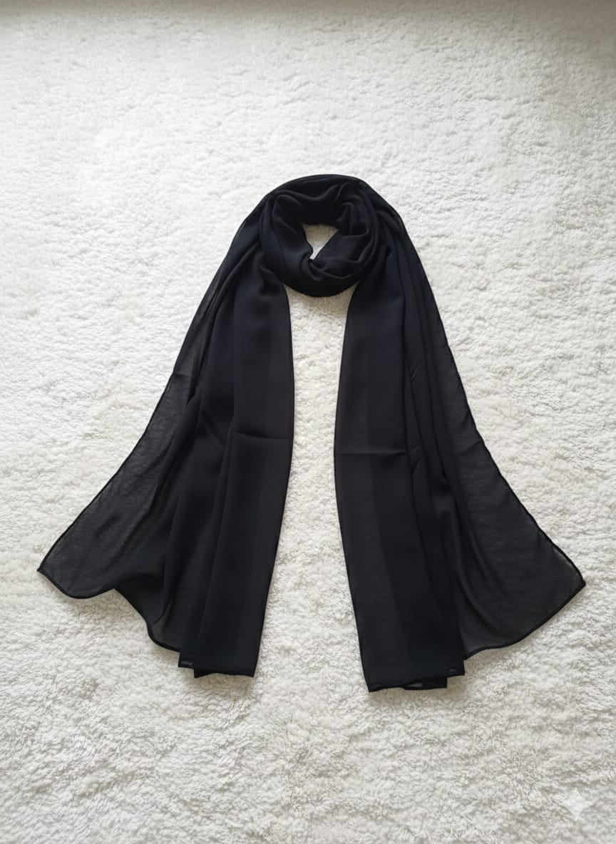 Black shaifon dupatta || jutt black color