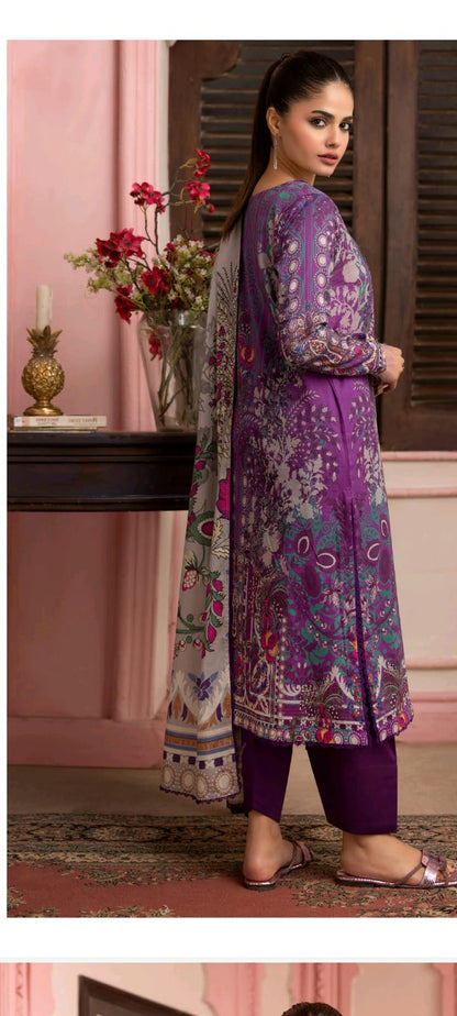 Jheel Premium 3-Piece Digital Printed Lawn Collection