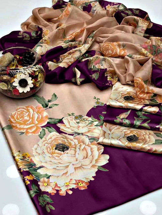 New Silk Floral Digital Print Design 🌸✨
