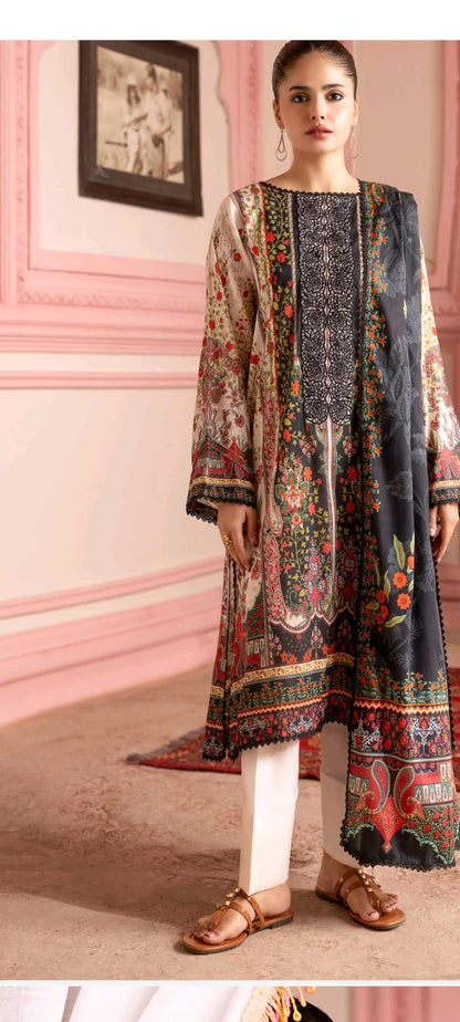 Jheel Premium 3-Piece Digital Printed Lawn Collection