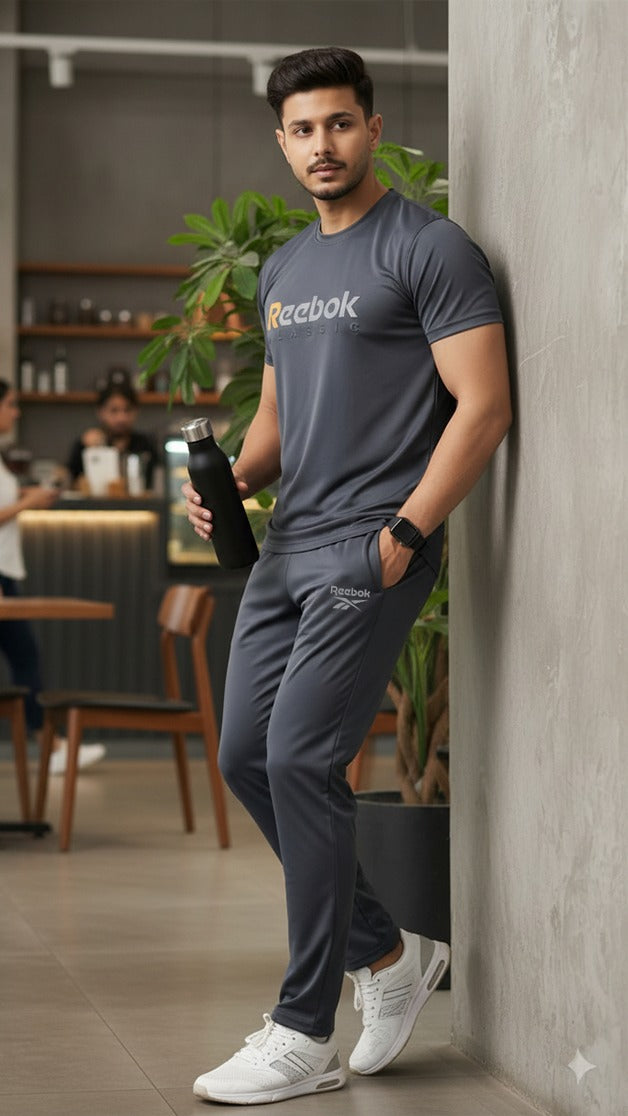 Men Summer Tracksuit With *Embossed Reflector Printed*