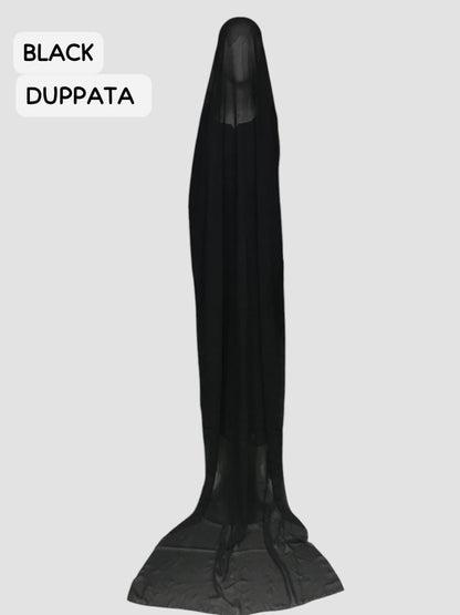 Black shaifon dupatta || jutt black color