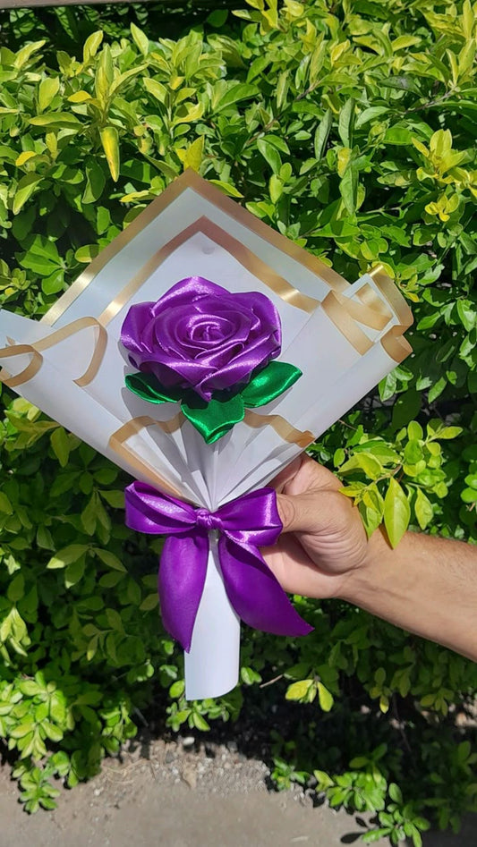 Elegant Purple Bloom Bouquet 💜 | Artificial Roses for Weddings & Décor